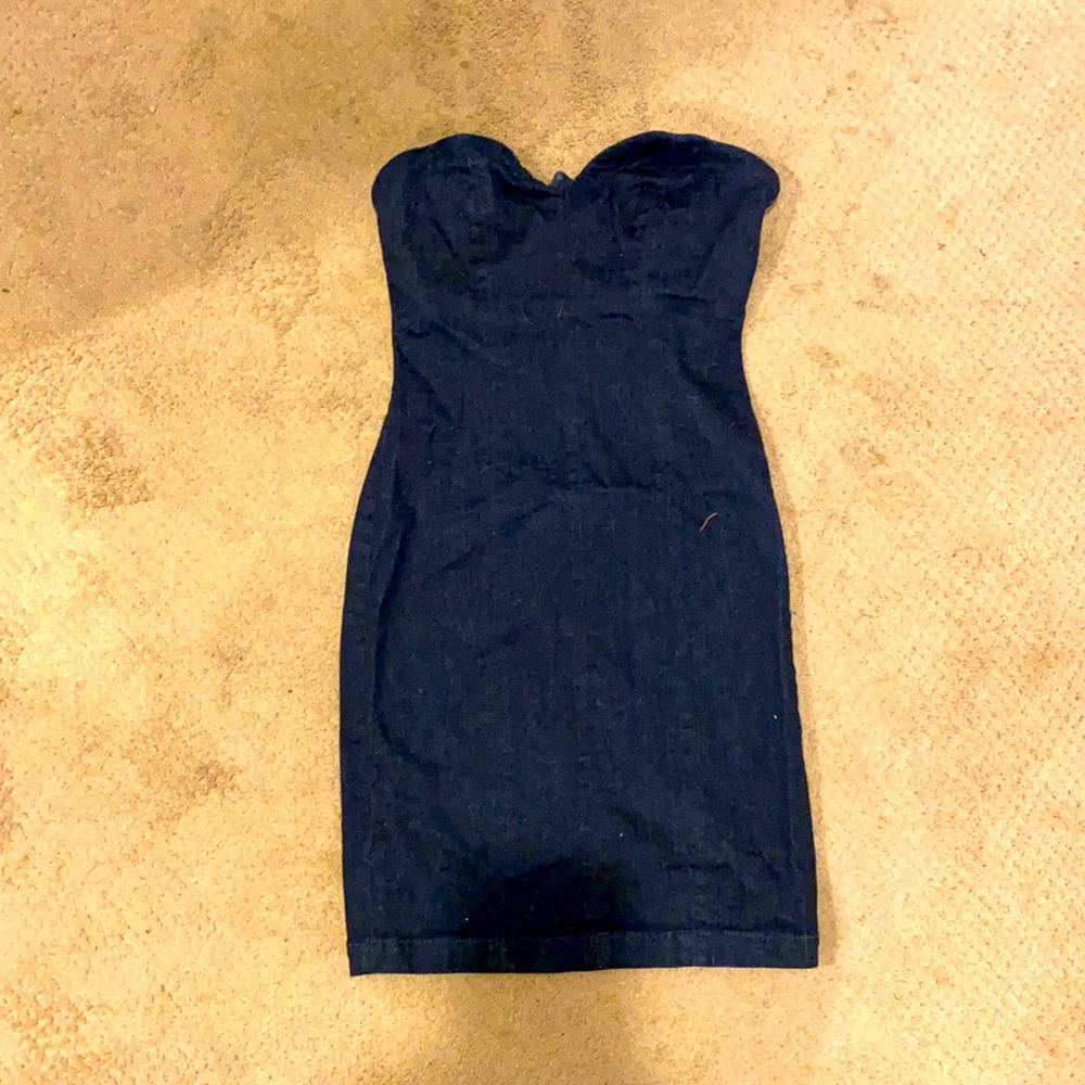 Stretchy jean dress.